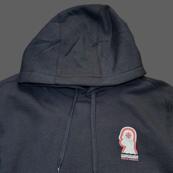 Quiksilver Dream Sessions Hoodie Black Size M NWT $80 MSRP Cotton Blend - Picture 3 of 8